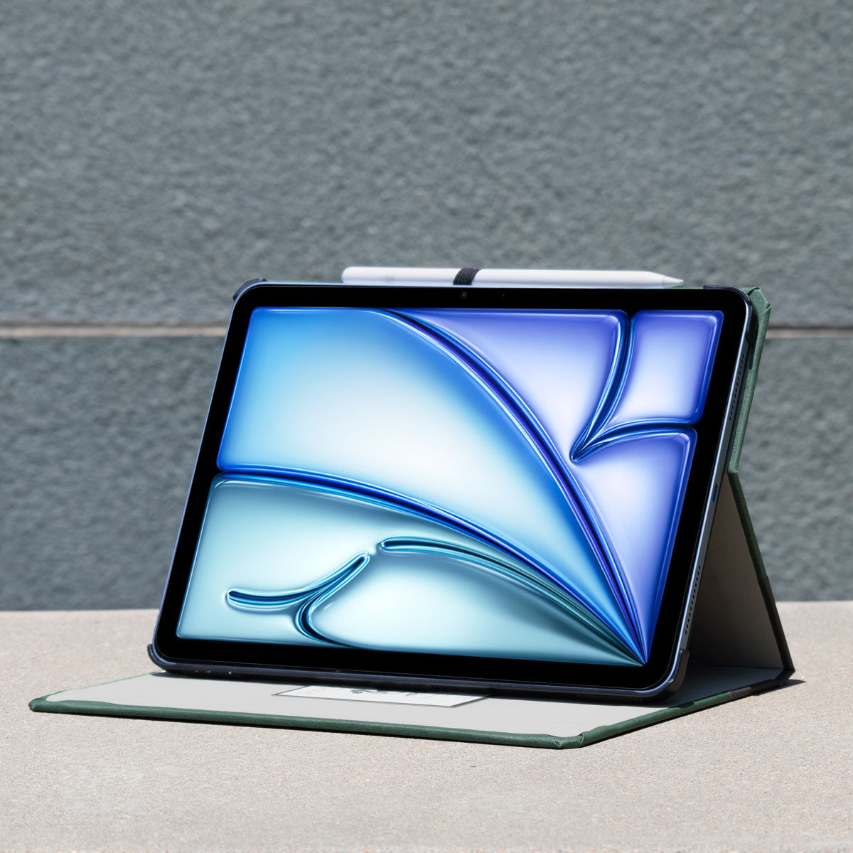 Green Book Style iPad Case Horizontal View