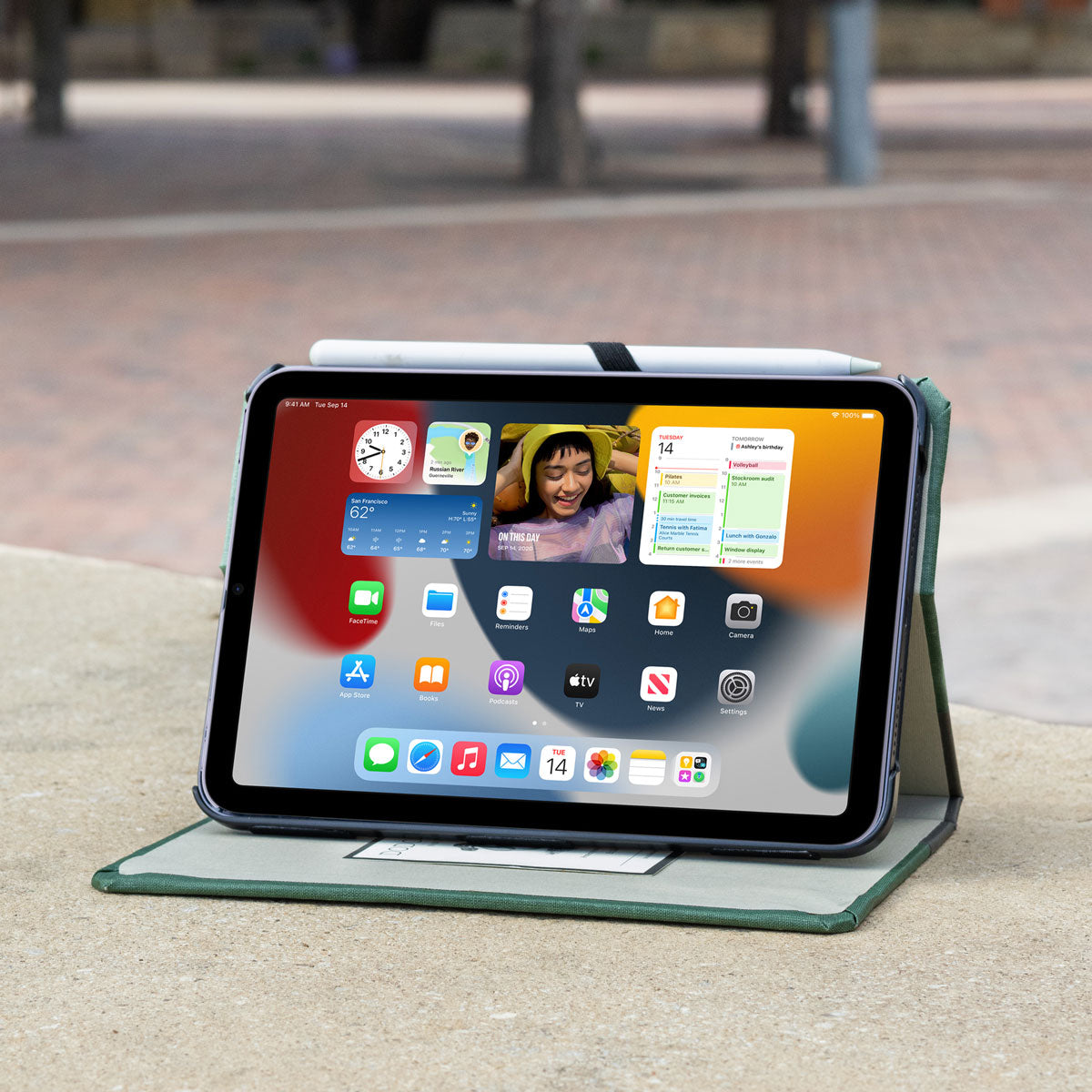 Green iPad Mini Case Horizontal
