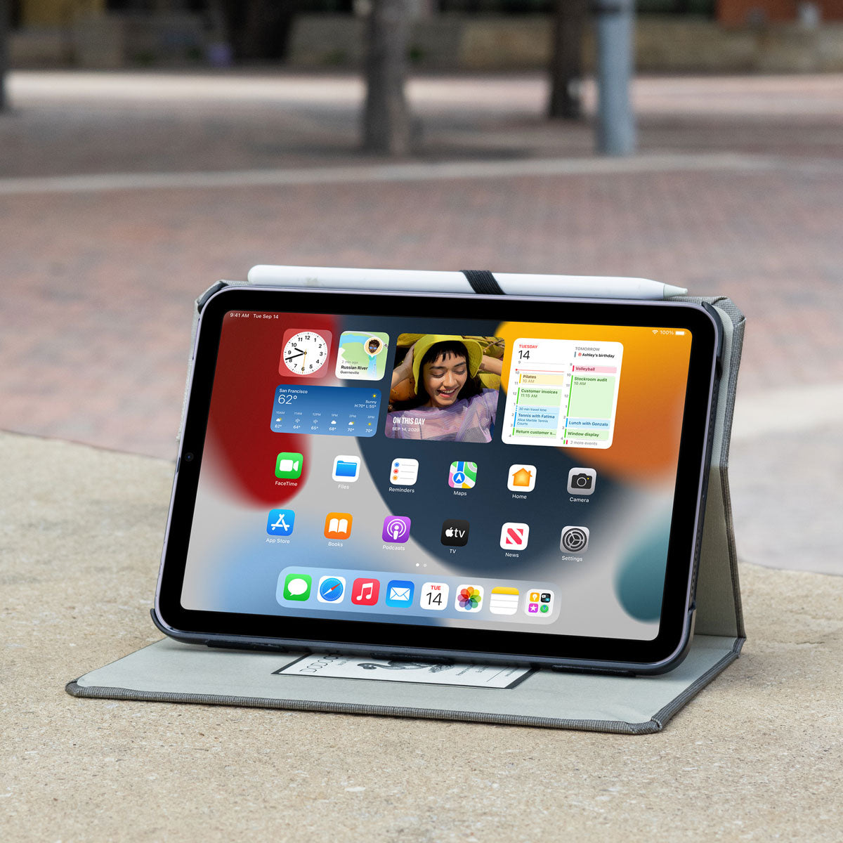 Grey iPad Mini Case Horizontal View