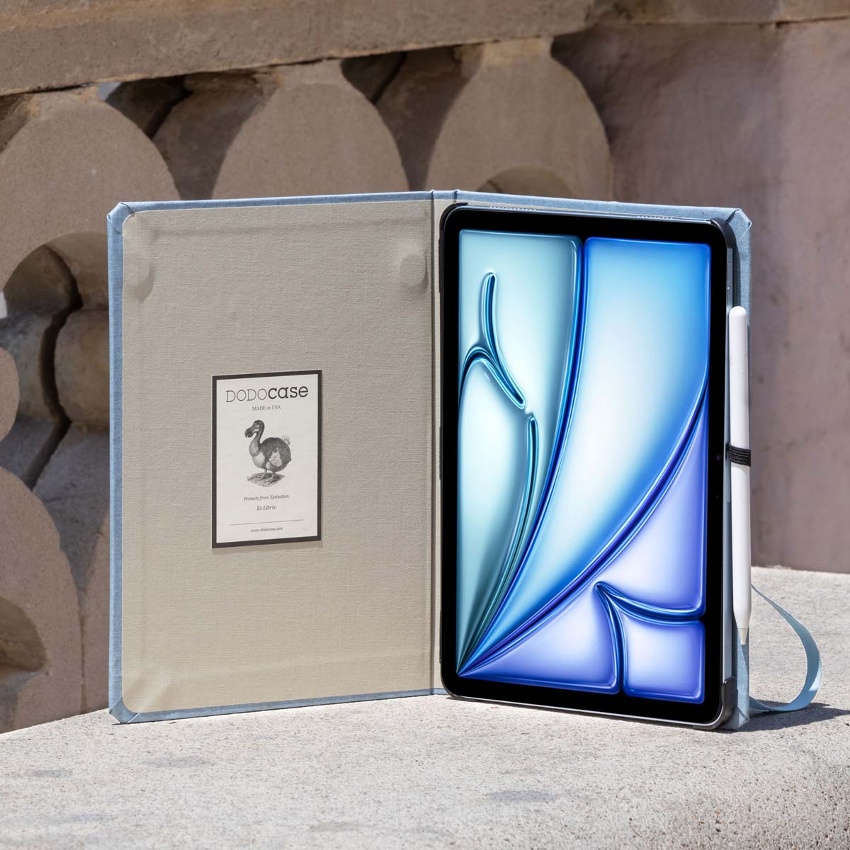 Light Blue iPad Case Open View