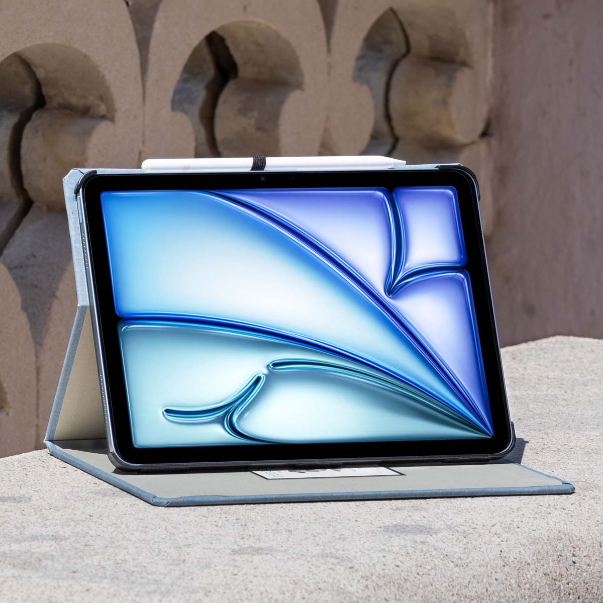 Light Blue iPad Case Horizontal View