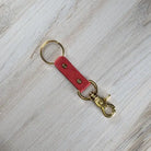 Colorful Leather & Brass Keyring DODOcase