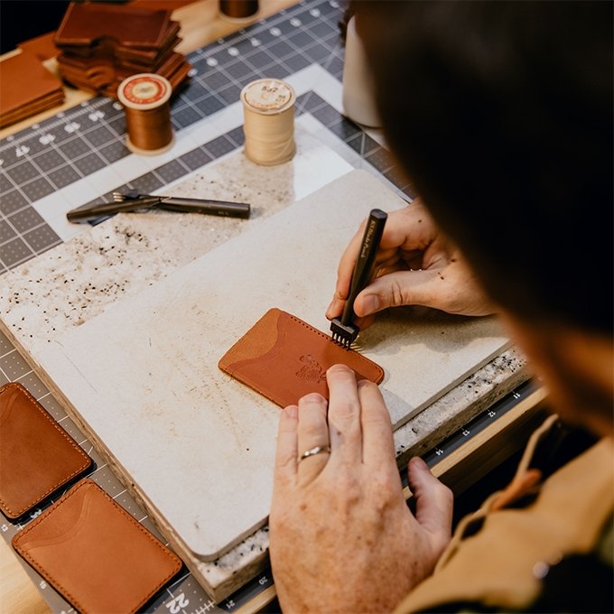 Slim Two Pocket Premium Leather Card Wallet - Leathercraft from DODOcase