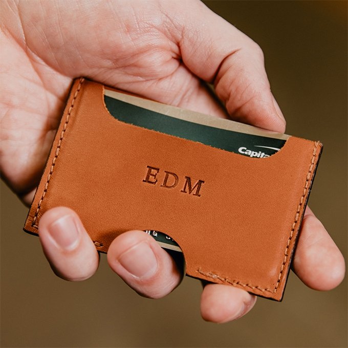 Slim Two Pocket Premium Leather Card Wallet - Leathercraft from DODOcase