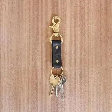 Oil Tan Leather & Brass Keyring DODOcase