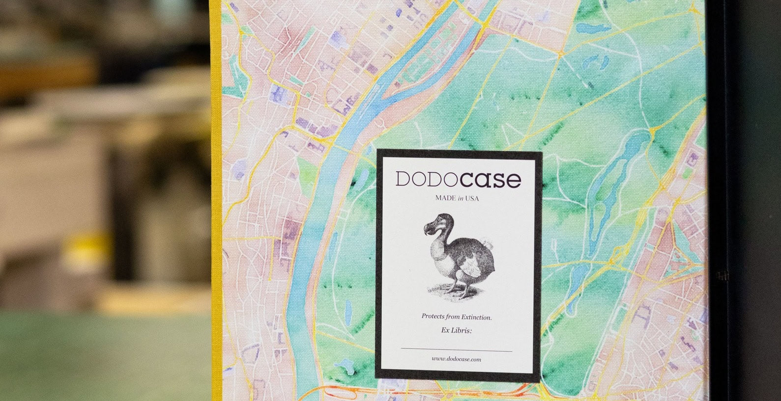 iPad case with custom map interior