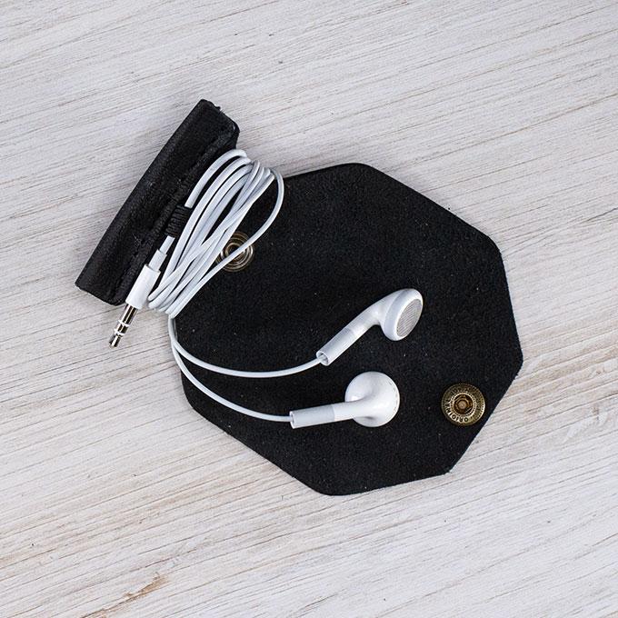 The Jatayu Leather Neckband holder/ Earphone holder / outlet earphone organiser / christmas gift