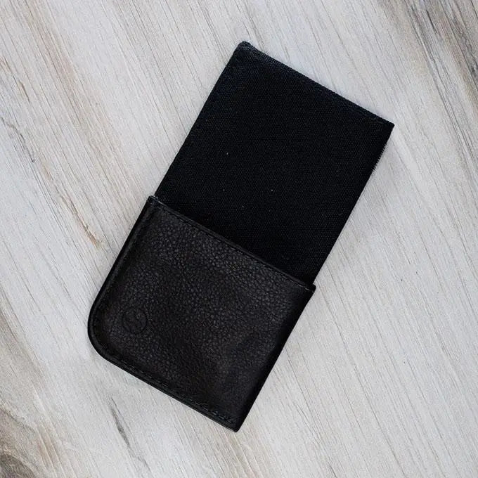 Handmade Genuine Leather Double Phone Wallet In Black / Men Wallet /  Leather Wallet / Phone Wallet / Iphone4s 5 Wallet / Leather Case