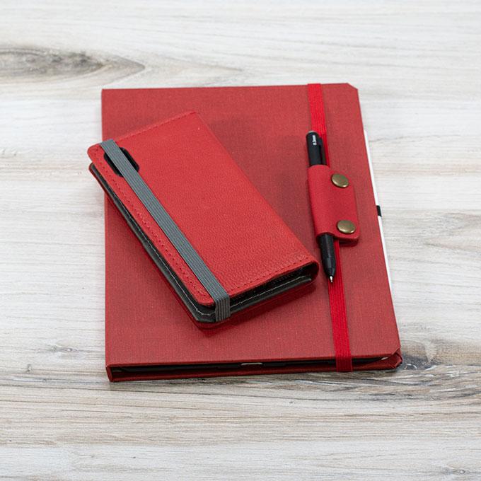 Customizable Leatherette Double Pen Holder Case